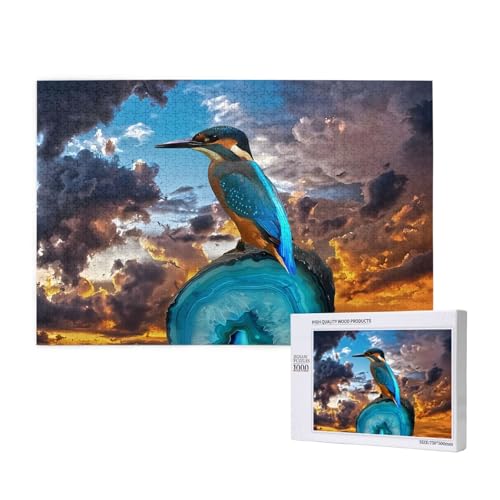 Rompecabezas de pájaros de madera premium: arte decorativo de 1000 piezas