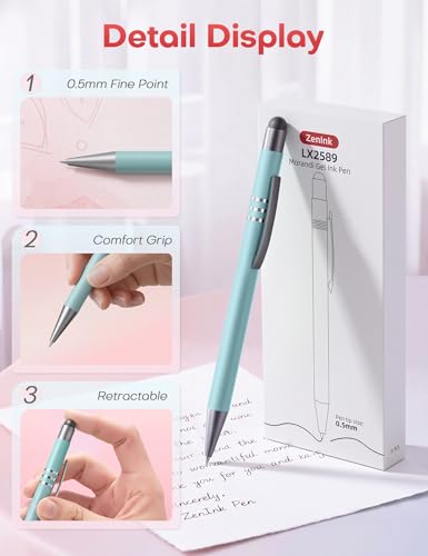 Bolígrafos retráctiles de tinta gel Morandi 6 unidades miniatura 4