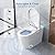 Tankless Smart Toilet with Bidet Built In, Heated Seat, Warm Water and Dry, Bidet Toilet with Foot Sensor and Night Light, Auto Flush, Auto Open & Close Lid, Wireless Remote Control