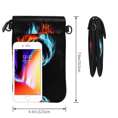 Sac à rabat en microfibre PU premium au design imprimé eau et feu