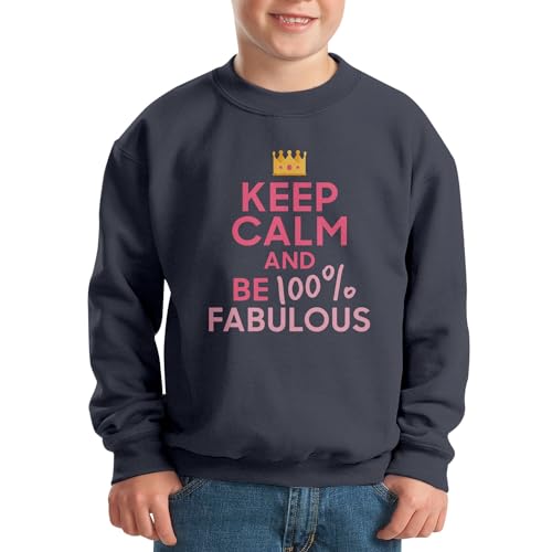 Sweatshirt enfant Keep Calm et Be 100% parodie Angleterre en coton