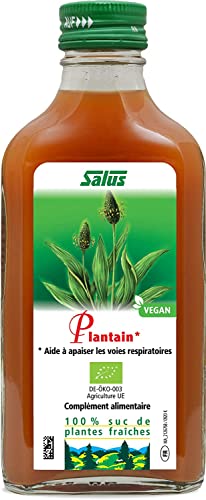 Salus - Jugo Natural de Llantén - Complemento Alimenticio - 200 ml - Ayuda a la Salud de las Vías Respiratorias - Elaborado con Hierba Fresca de Llantén