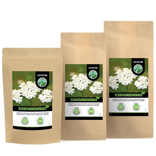 Alpi Nature Yarrow Tea 250g 8.8 oz, Dried and Cut Yarrow Herb, Loose Leaf Tea for Herbal Infusion