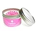 Produktbild Melting pink champagne & Pomelo Duft Zinn Kerze mit Blume