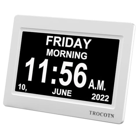 TROCOTN 7-Inch Digital Calendar Clock for Seniors Cover