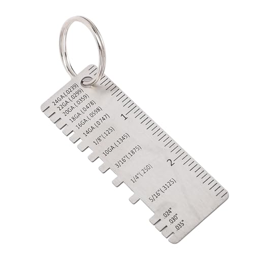 LOCADENCE Welding Seam Inspection Ruler、72x25x1mmゲージング厚さツール、金属シートの厚さゲージング、ワイヤ溶接用のステンレス鋼溶接継ぎ目測定ツール