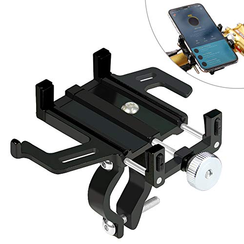 DECDEAL Suporte para telefone de bicicleta em liga de alumínio Suporte ajustável para telefone móvel