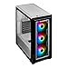 Corsair iCUE 220T RGB, Chasis Semitorre Inteligente ATX con Cristal Templado, Color Blanco