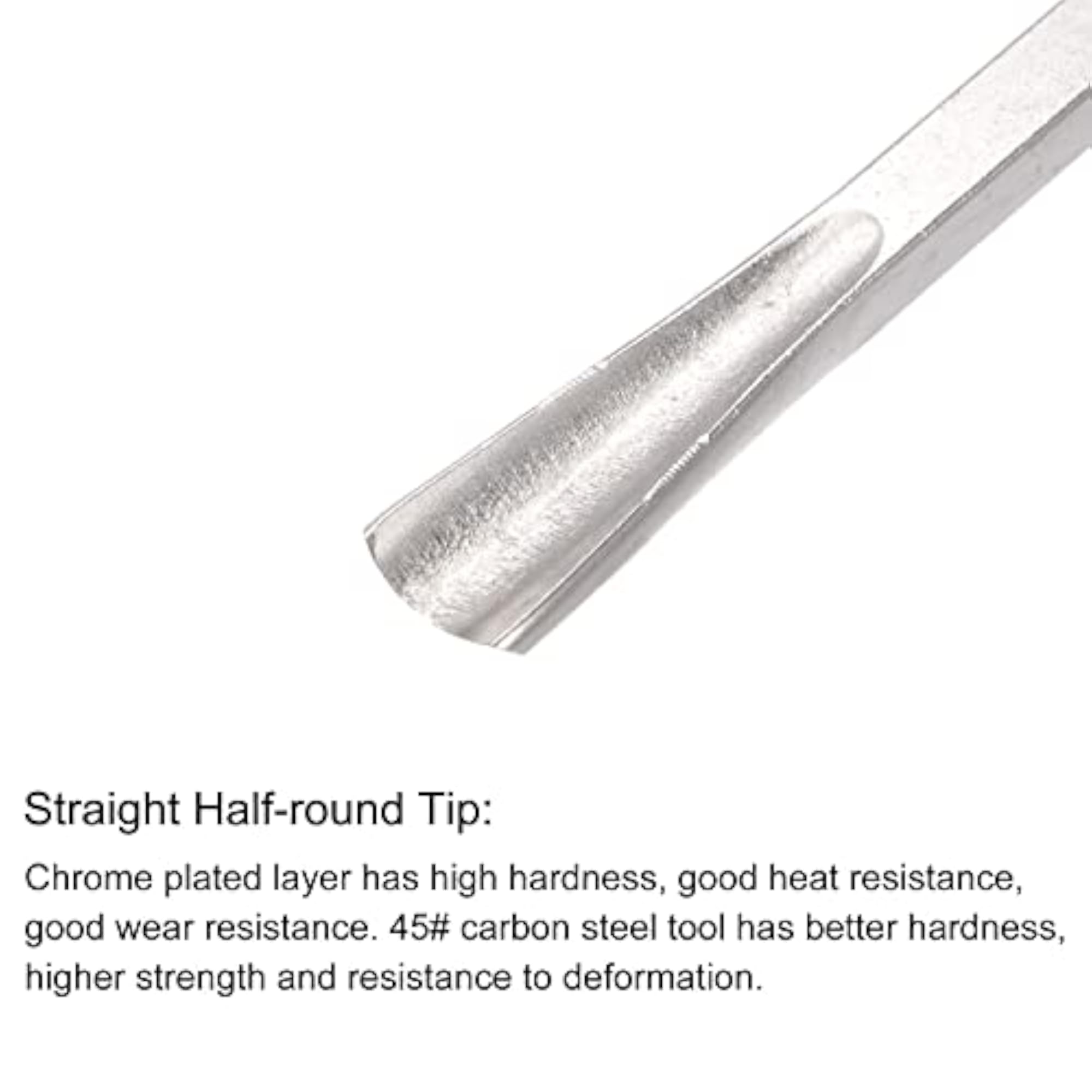 Wood Chisels Knife, 10mm Straight Half-Round Tip