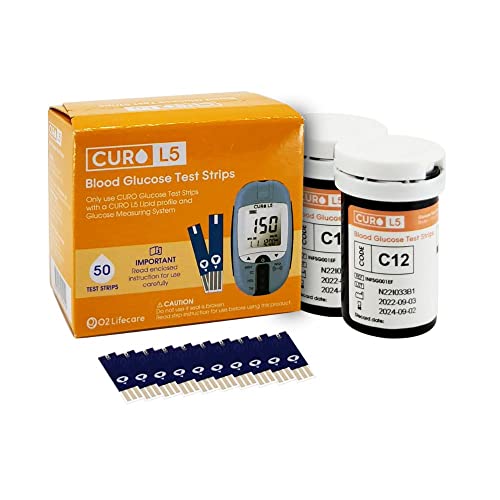 Curofit L5 Glucose Test Strips : Included Total Glucose Test Strips 100 Qty (Device Not Included) #TOP2