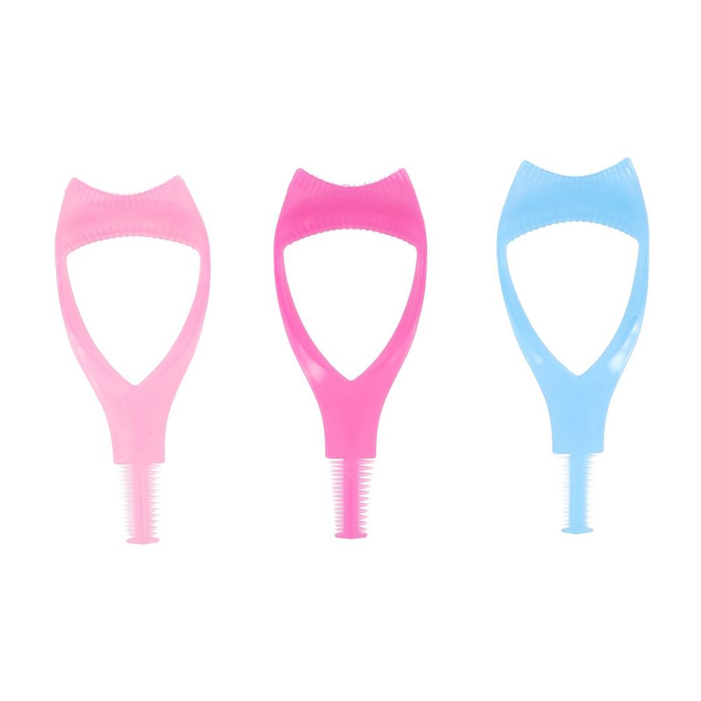 3Pcs 3 in 1 Reusable Plastic Mascara Guard, Eyelash Shield Applicator Guide with Eyelash Assist Comb Makeup Cosmetic Tools for Women Girls