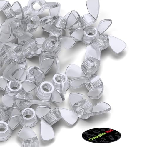 20x Durchsichtige klare Acryl M5 Flügelmuttern plastikschrauben