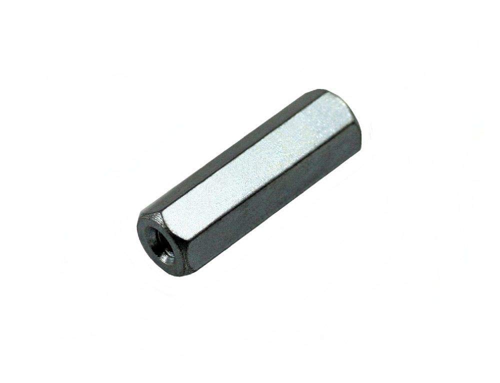MP1011-M03-F21-M3 6MM Hex Female Threaded Standoff M3 THD 6MM lg Brass Zinc QTY-25