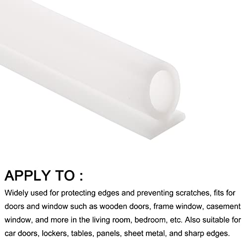 METALLIXITY Bulb Type Window Weatherstrip (7mmx5Meter) 1Pcs, Silicone T-Slot Mount Seal Strips Fits 6mm - for Home Door Window, White by METALLIXITY - Image 6
