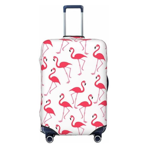 Pink Flamingo Pattern Print Luggage Suitcase Covers Elastic Washable Luggage Protector Luggage Covers For Suitcase