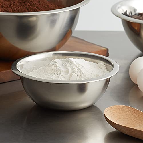 Image of KMW High-Performance Build Mixing Bowl S /S,160 X 55 Mm,0.7ltr. - (3 pcs Set) | for Buffets, Catering & Events | Easy-to-Clean Build