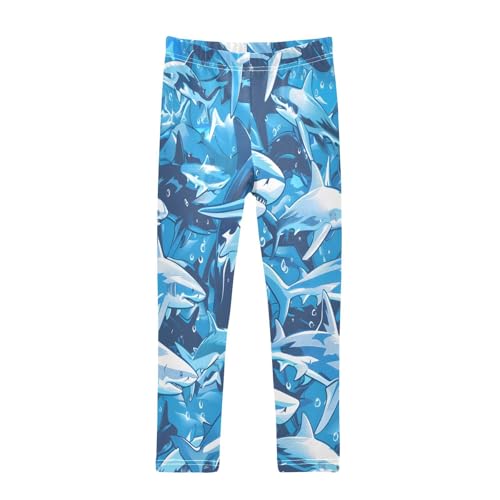 Toddler Girls Leggings Printed Yoga Pants Leggings Underwater Sharks for Kids