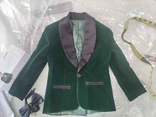 Toddler Boy Formal Suit Jacket Outfit Christmas Velvet Blazer Sports Coat for Kids Birthday Party JTZ019
