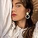 MUYAN Gold Plated Circle Clip On Drop Earrings for Women Non Piercing Clip Dangle Earrings Fashion Jewelry