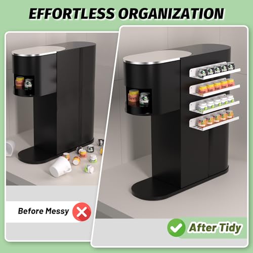 4 Pack Flavor Pods Holder Compatible with Ninja Thirsti，Magnetic Spice Rack Organizer for Refrigerator and Oven，Kitchen  - Additional View