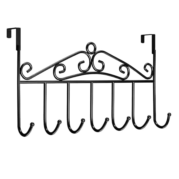 Doshii Multi Functional Steel Over The Door Hook Hanger Organizer Wall Hook Rack for Hanging Clothes, Door Hanger for-image-6