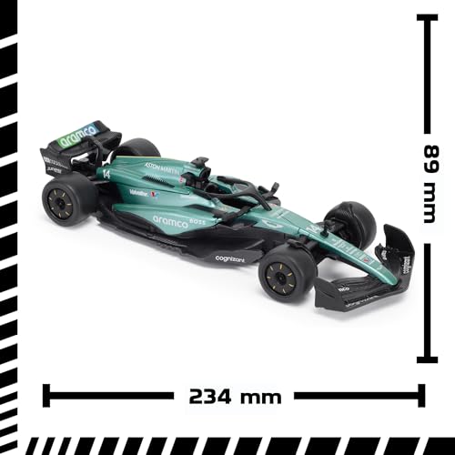 Aston Martin AMR24 F1 1:24 Scale Die-Cast Model Car - 2024 Season, Turquoise, 23.4 cm x 8.9 cm x 4.95 cm - Image 4
