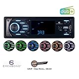 Creasono Autoradios: MP3-Autoradio mit DAB+, Bluetooth & Freisprechfunktion, USB, SD, 4x45W (DAB Einbauradio)