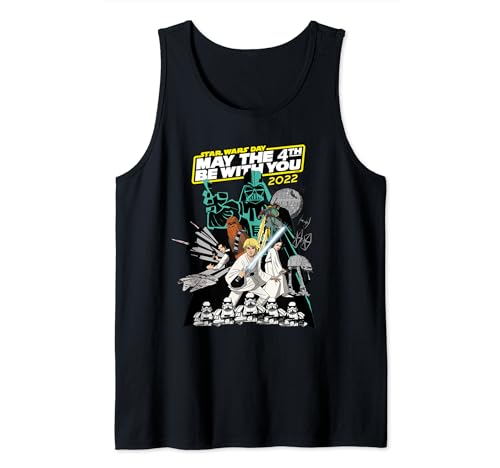 Camiseta de tirantes Star Wars Cartoon May the 4th Be with You 2022 para verano