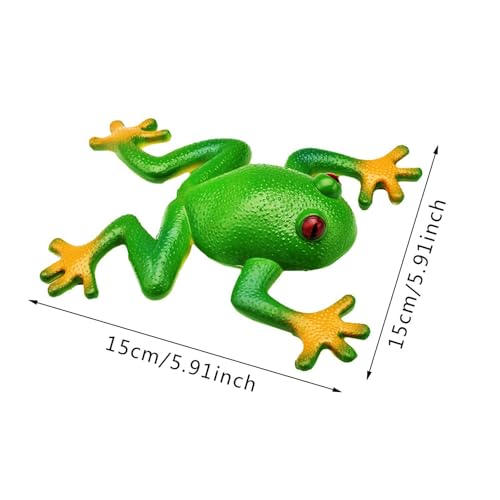 Generisch 3 Stuck Realistische Frösche Aus Gummi, Frosch-Simulation, Dehnbares Spielzeug, Stressabbau, Sensorisches Spielzeug, Parodie, Stressabbau, Spielzeug Kinder Und Erwachsene