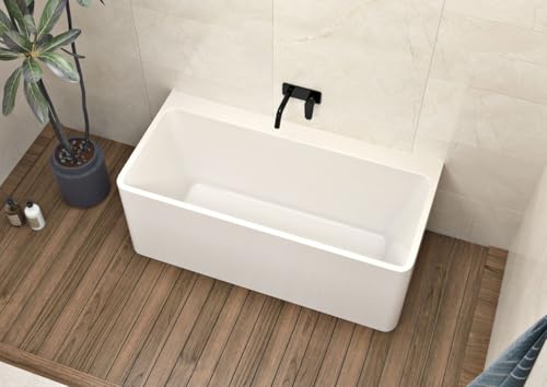 Vizzini Bettina Back to Wall/Corner Freestanding Bath - White - 1500mm (L) x 730mm (W) x 590mm (H)