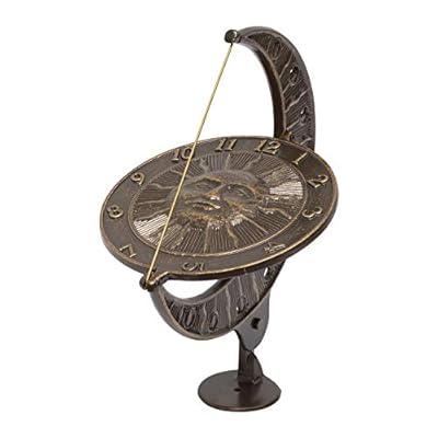 Whitehall Products 1271 Sun and Moon Sundial, French Bronze