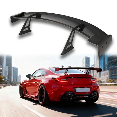 Ombialo 59 Inch GT Style Universal Wing Rear Trunk Spoiler Wing Gloss Black Compatible with Sedan Coupe Hatchback Universal Car Rear Trunk Spoiler GT4 RS Style Wing Carbon Fiber Style