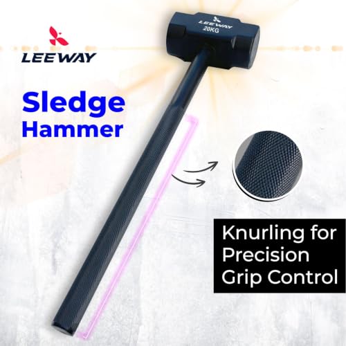Image of LEEWAY 20 Kg Sledge Hammer for Strength Training, Gym Hammer, ClubBell, MaceBell for Full Body, Shoulder, Grip and Forearm Workout, Stretching Exercise Sledgehammer (Hammer, 20 kg)