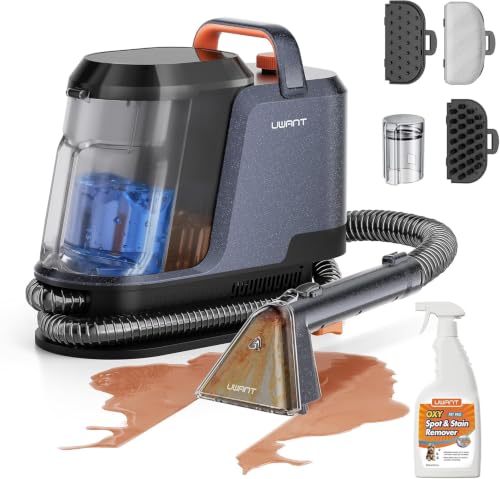 Uwant Máquina Limpiadora de Alfombras 22Kpa Aspiradora Portátil para Mascotas, Limpiador de Tapicerías con Solución Oxy Set de 1 para Manchas, Autos, Alfombras, Muebles Uwant Máquina Limpiadora de Alfombras 22Kpa Aspiradora Portátil para Mascotas, Limpiador de Tapicerías con Solución Oxy Set de 1 para Manchas, Autos, Alfombras, Muebles