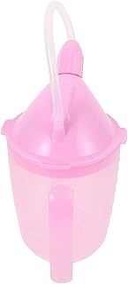 CALLARON Vaso Con Asa De Acero Inoxidable Para Alimentación De Ancianos Vaso De Agua A Prueba De Fugas Vaso Con Boquilla Para Adultos Y Pajita Irrompible Color Rosa Bebé Polipropileno