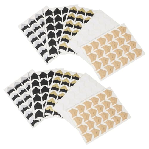 HOODANCOS Photo Corner Mounts 10 Sheets Photo Stickers for Scrapbooking Book Edge Protectors DIY Crafting Sturdy Paper Easy to Apply