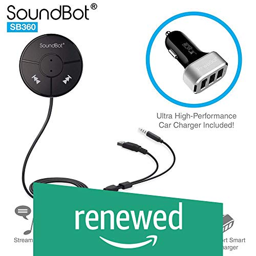 SoundBot SB360 Bluetooth 4.0 Car Kit Hands-Free Wireless Talking & Music Streaming Dongle