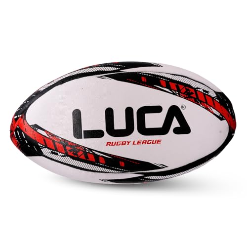 LUCA Rugby Ball Size 5 Youth and Adult Player - Sports Outdoor Professional Synthetic Rubber Grade - Super Grip Heavy Duty & Durable Hand Stitched Football - Standard Training Official Balls