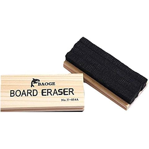 2 Pack Chalkboard Eraser Wooden Wool Felt Eraser Cleaner Duster Blackboard Whiteboard Chalk Eraser Office School Supply Used for Teachers and Kids Cover
