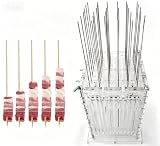 Wohalipsy Kebab Maker Boxγ36 Holes Meat Kabob, Beef stick maker | Food grade PC material, 2cm large meat skewers, with 304 Stainless Steel Skewers
