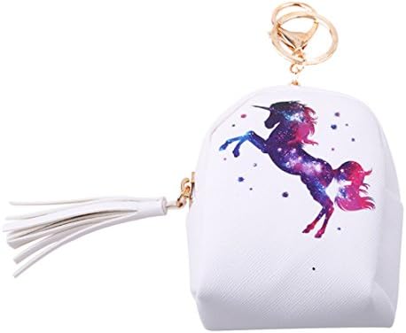 VWH Women PU Unicorn Mini Wallet Key with Zipper Card Holder Purse Clutch Bags (style5)