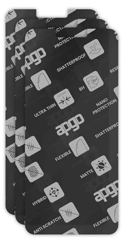 apgo 3x Cristal protector híbrido MATTE compatible con LG G8 ThinQ, vidrio nano flexible, gran reemplazo para vidrio templado, resistente a los arañazos, pegamento total