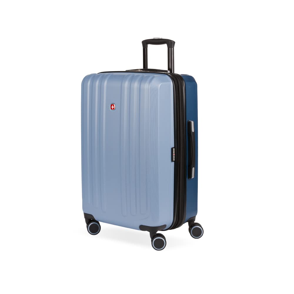 SwissGear Duet Expandable Luggage, Hard Shell Medium Luggage with Spinner Wheels