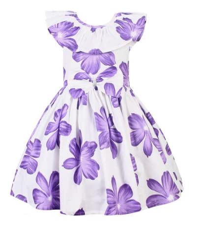 Image of Alina Enterprises Cotton Floral Digital Printed Girl's Frock for Summer
