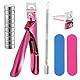 LIQWEI Nagelknipser Set, Tipcutter mit Magnete Nagelfeile Stahl Push, Knipser & Schneider für Kunstnägel Nail Clipper für Künstliche Nägel für Kunstnägel Gelnägel Acrylnägel Fingernägel Falsche Nägel