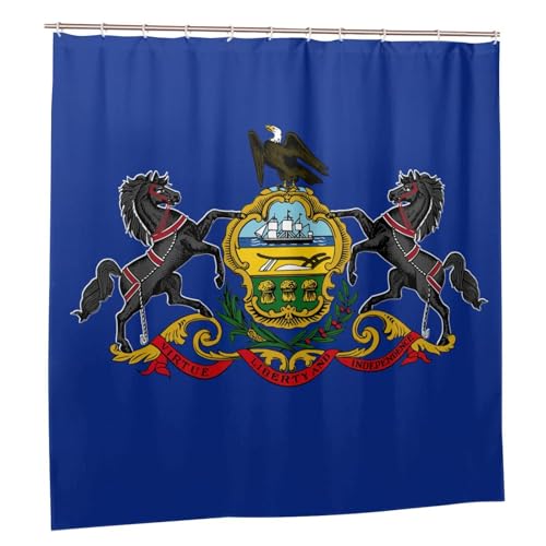 Rideau de douche imperméable Pennsylvanie et accessoires de bain 183cm - 3