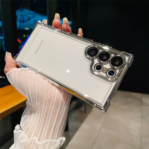 Coque Galaxy S24 et Z Fold 5 en silicone transparent avec film objectif intégré