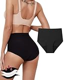Women's Period Reusable Incontinence Underwear High-Waist Panties for Heavy Flow and Bladder Leaks Leakproof Protection Black