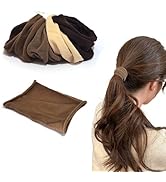 Amazon | Yokosen ヘアゴム 髪ゴム 茶色 跡がつかないコム 4本セット