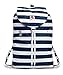 Zaino INVICTA - MINISAC NEXT, Blu - Richiudibile e Tascabile - Viaggio & Tempo Libero - Zainetto Uomo Donna a Righe - ICONA - PACKABLE